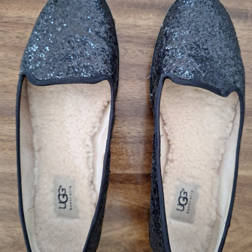 UGG Sparkly Black Flats
